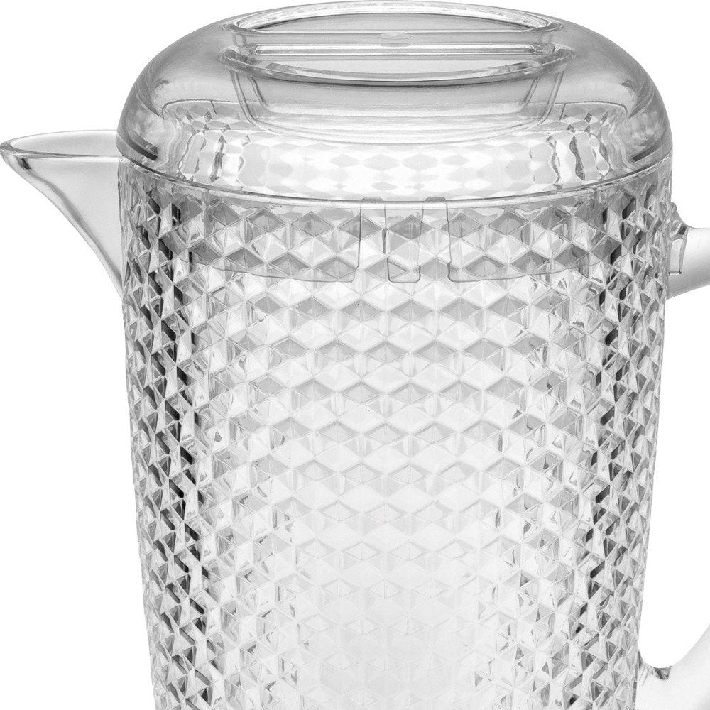 2.5 Quart Clear Diamond Acrylic Serving Pitcher HomeRoots