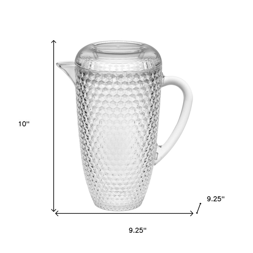 2.5 Quart Clear Diamond Acrylic Serving Pitcher HomeRoots