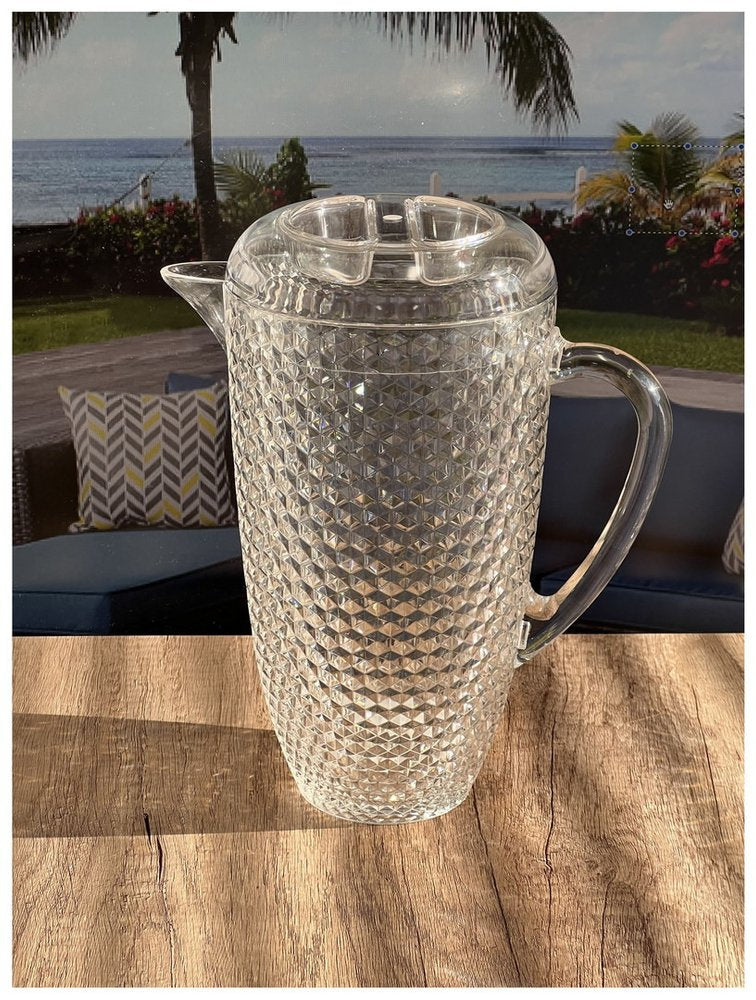 2.5 Quart Clear Diamond Acrylic Serving Pitcher HomeRoots