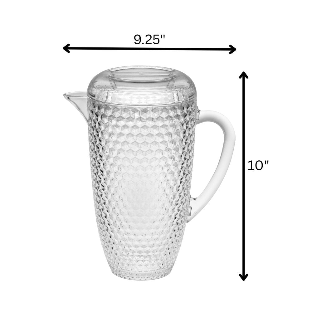 2.5 Quart Clear Diamond Acrylic Serving Pitcher HomeRoots