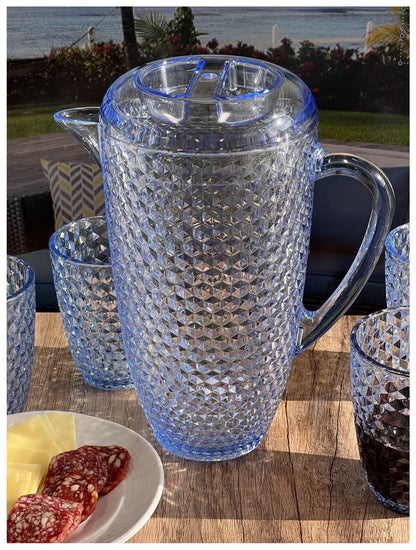 2.5 Quart Blue Diamond Acrylic Pitcher HomeRoots
