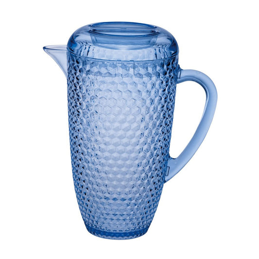 Blue Acrylic Convex Curve Shape Stemless Pitcher HomeRoots