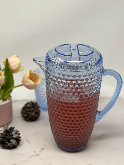 2.5 Quart Blue Diamond Acrylic Pitcher HomeRoots