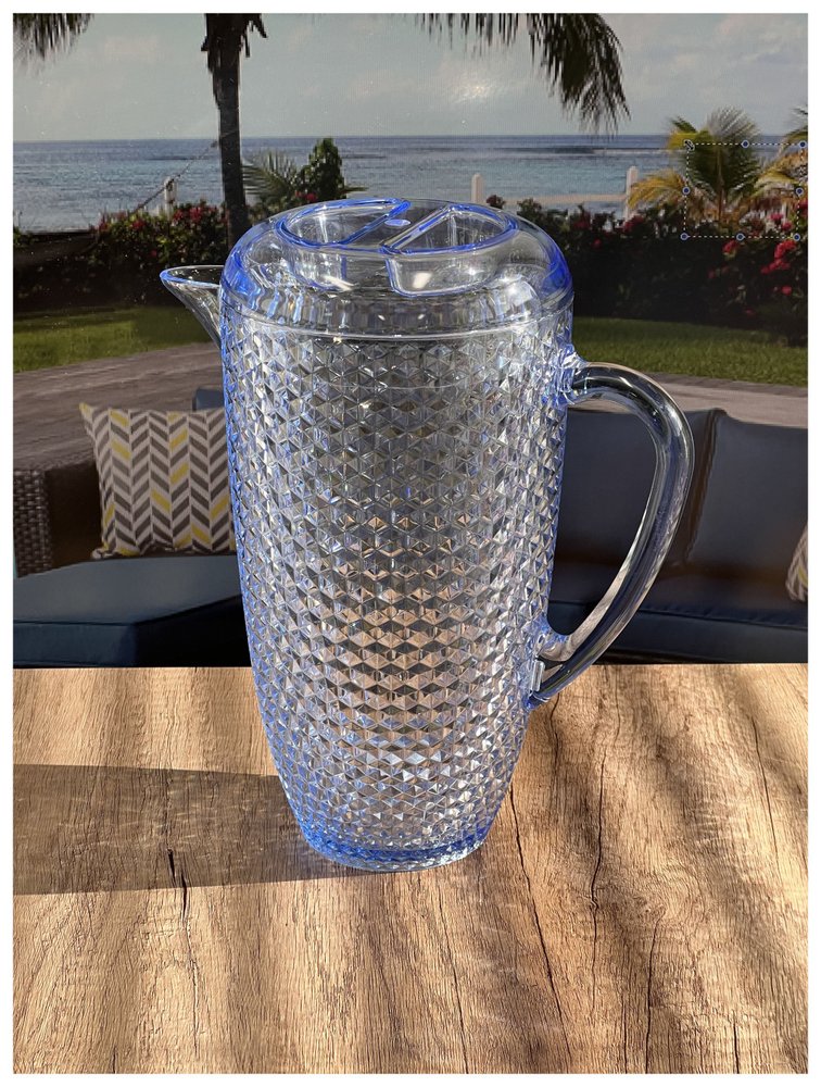 2.5 Quart Blue Diamond Acrylic Pitcher HomeRoots