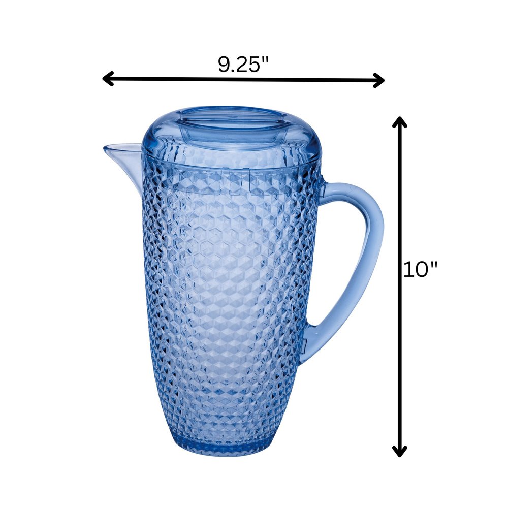 2.5 Quart Blue Diamond Acrylic Pitcher HomeRoots