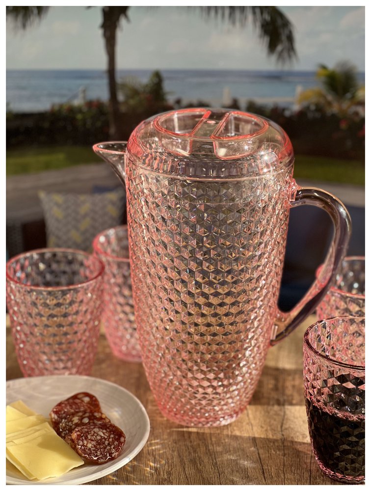 2.5 Quart Blue Diamond Acrylic Pitcher HomeRoots