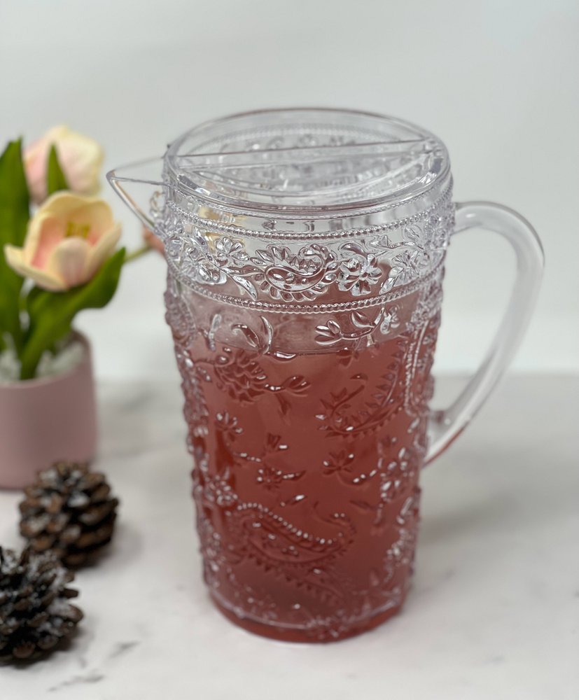 Clear Acrylic Convex Curve Shape Stemless Pitcher HomeRoots