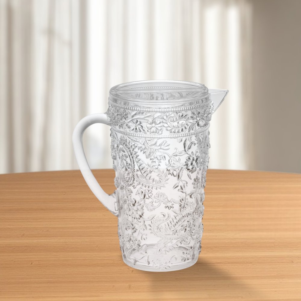 2.5 Quart Clear Paisley Acrylic Pitcher HomeRoots