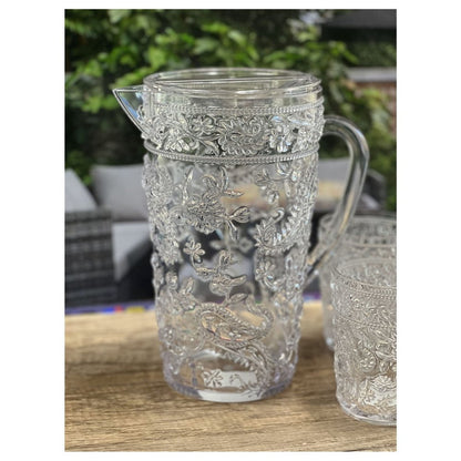 Clear Acrylic Convex Curve Shape Stemless Pitcher HomeRoots