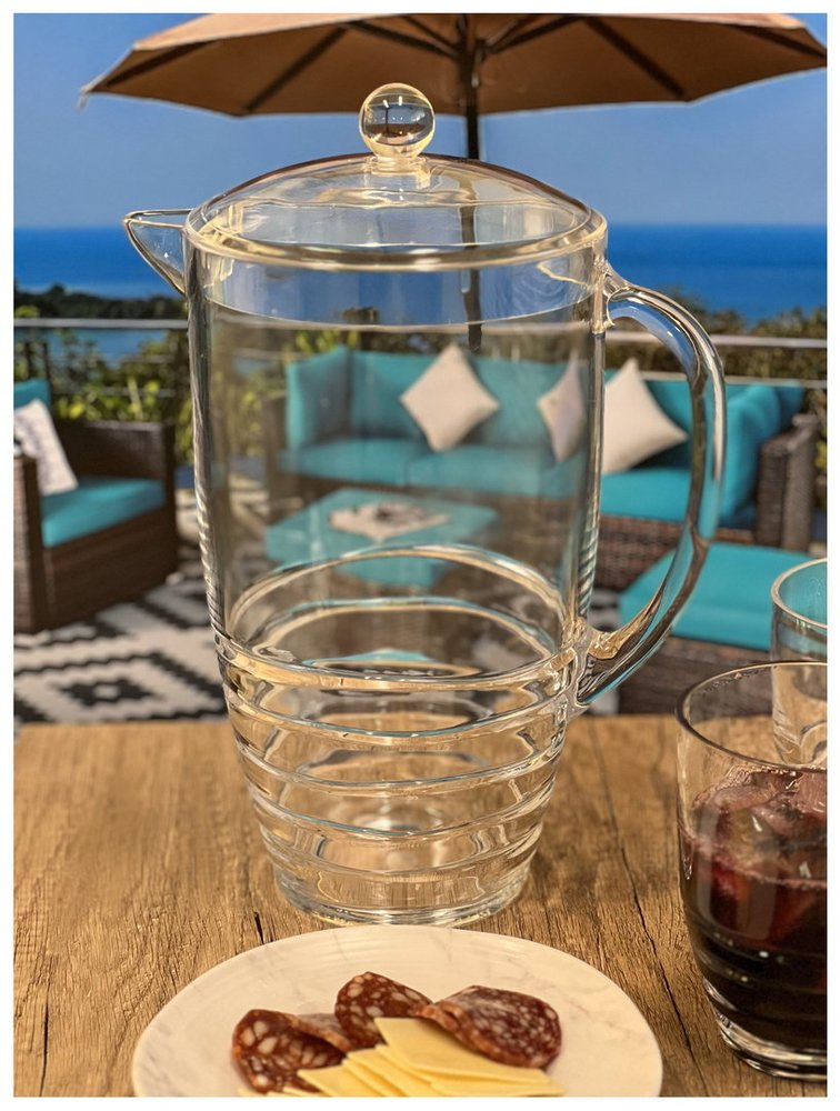 2.5 Quart Clear Swirl Acrylic Pitcher HomeRoots