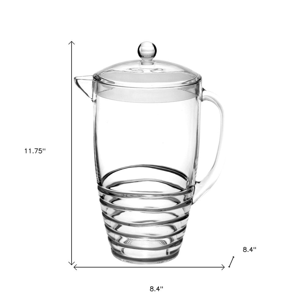 2.5 Quart Clear Swirl Acrylic Pitcher HomeRoots