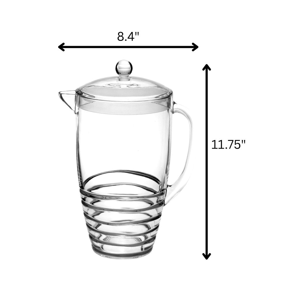 2.5 Quart Clear Swirl Acrylic Pitcher HomeRoots