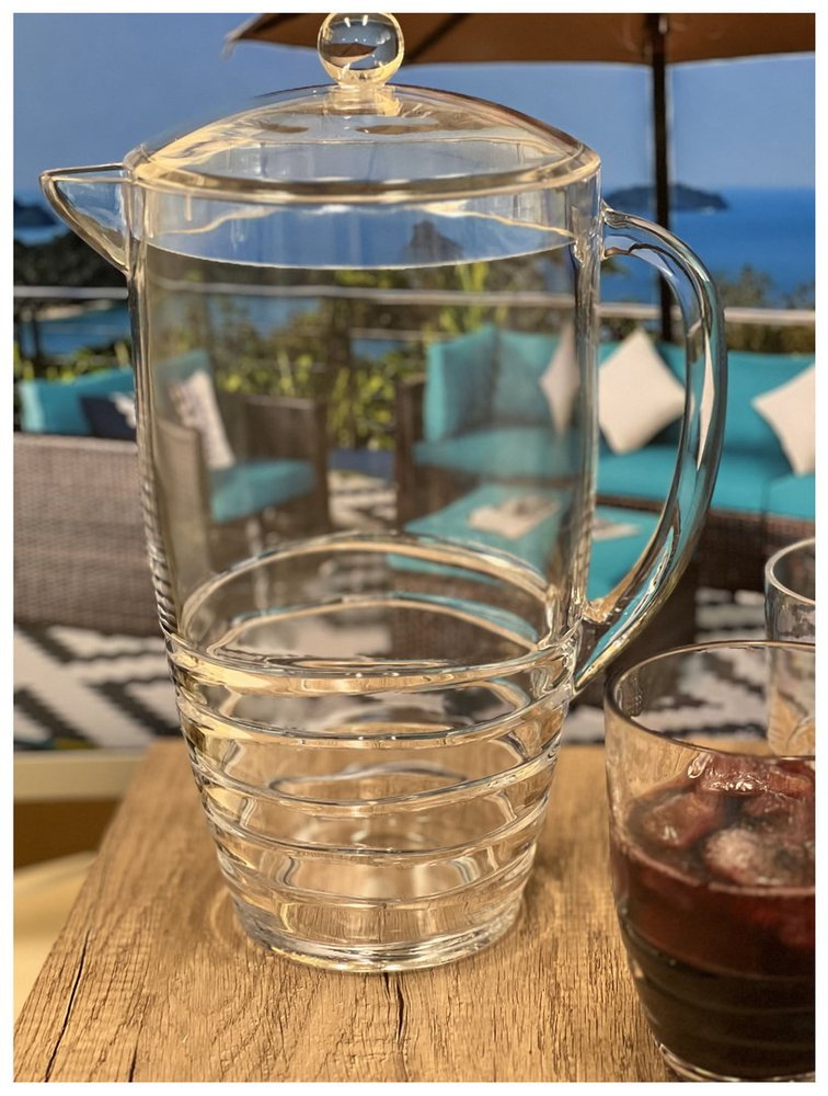 2.5 Quart Clear Swirl Acrylic Pitcher HomeRoots