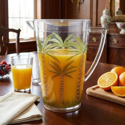 Clear And Green Acrylic Convex Curve Shape Stemless Pitcher HomeRoots