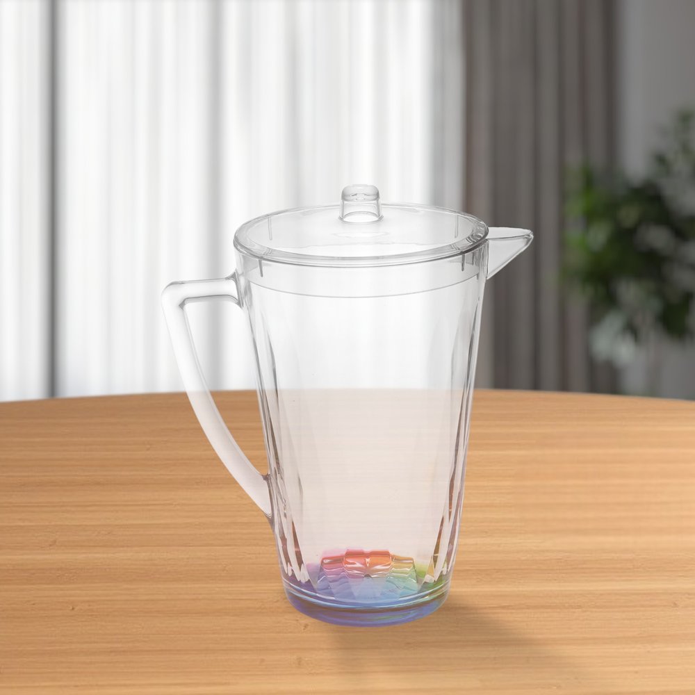 2.5 Clear and Rainbow Diamond Acrylic Pitcher HomeRoots