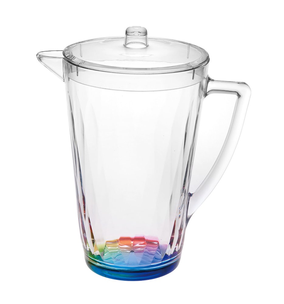 2.5 Clear and Rainbow Diamond Acrylic Pitcher HomeRoots