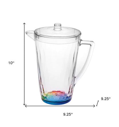 2.5 Clear and Rainbow Diamond Acrylic Pitcher HomeRoots