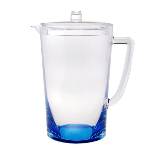 2.75 Quart Clear and Blue Acrylic Pitcher HomeRoots