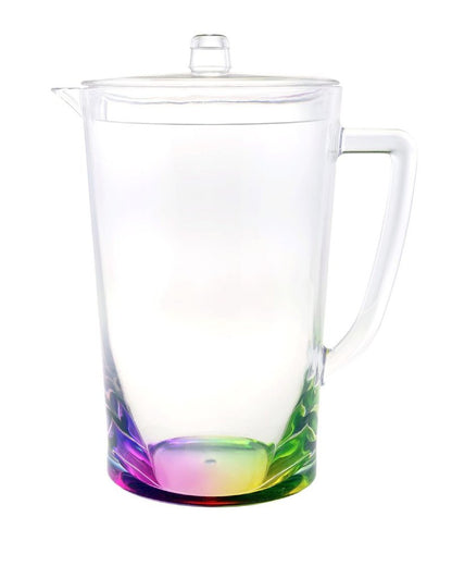 2.75 Quart Clear and Rainbow Acrylic Pitcher HomeRoots