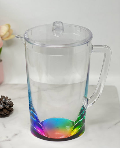 2.75 Quart Clear and Rainbow Acrylic Pitcher HomeRoots