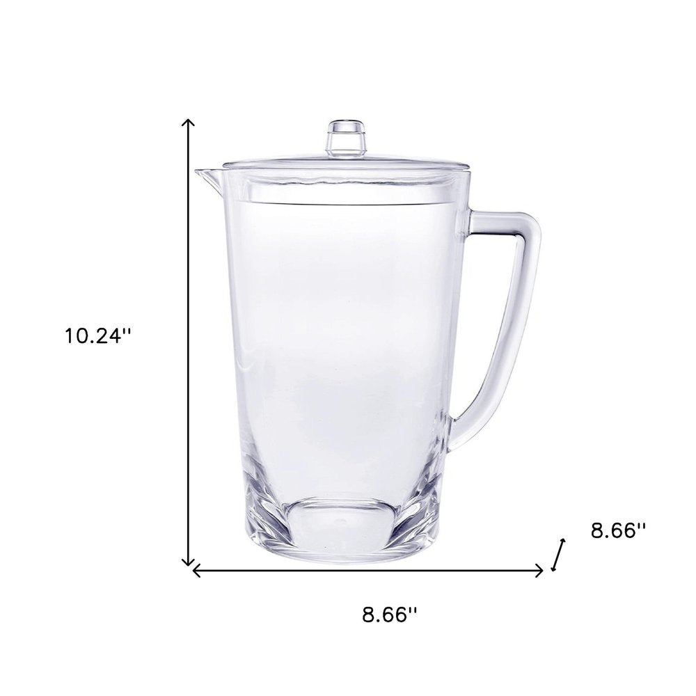 Clear Acrylic Convex Curve Shape Stemless Pitcher HomeRoots