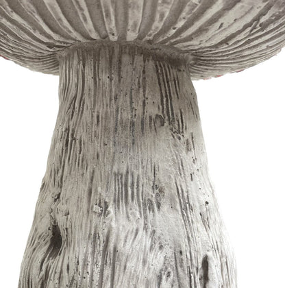 15" Orange And White Polyresin Mushroom Outdoor Statue HomeRoots