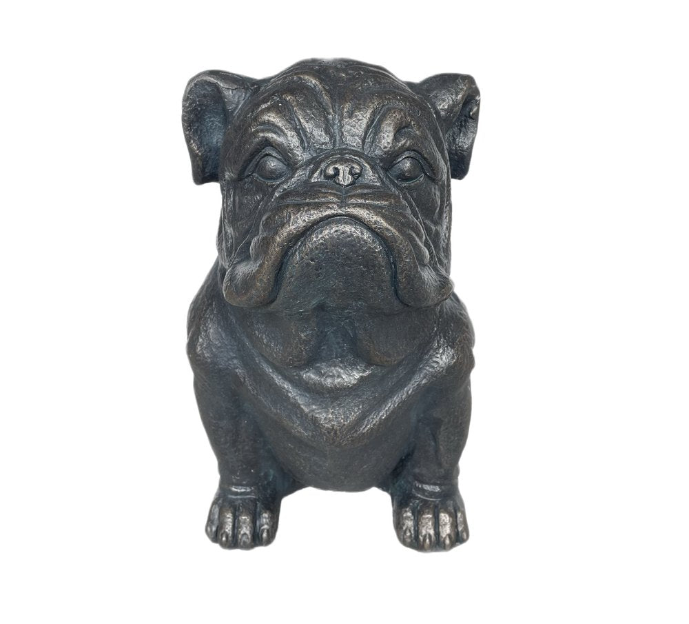 16" Black Polyresin Dog Outdoor Statue HomeRoots