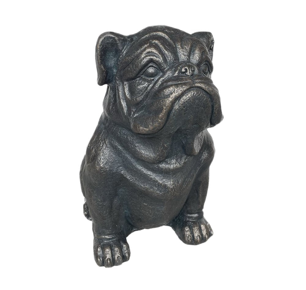 16" Black Polyresin Dog Outdoor Statue HomeRoots