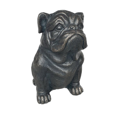 16" Black Polyresin Dog Outdoor Statue HomeRoots