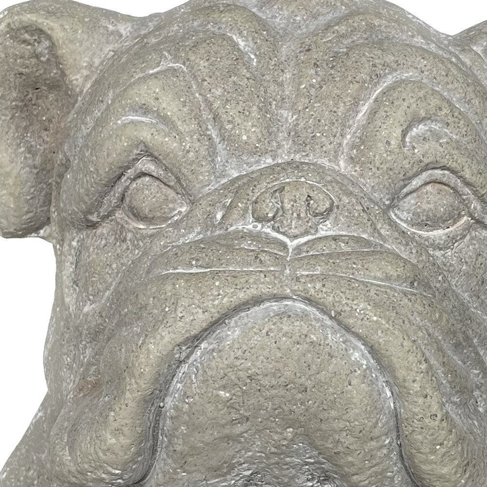 16" Gray Polyresin Dog Hand Painted Statue HomeRoots