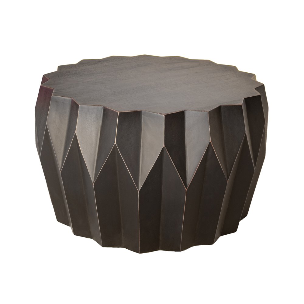 29" Black Solid Wood Round Coffee Table HomeRoots