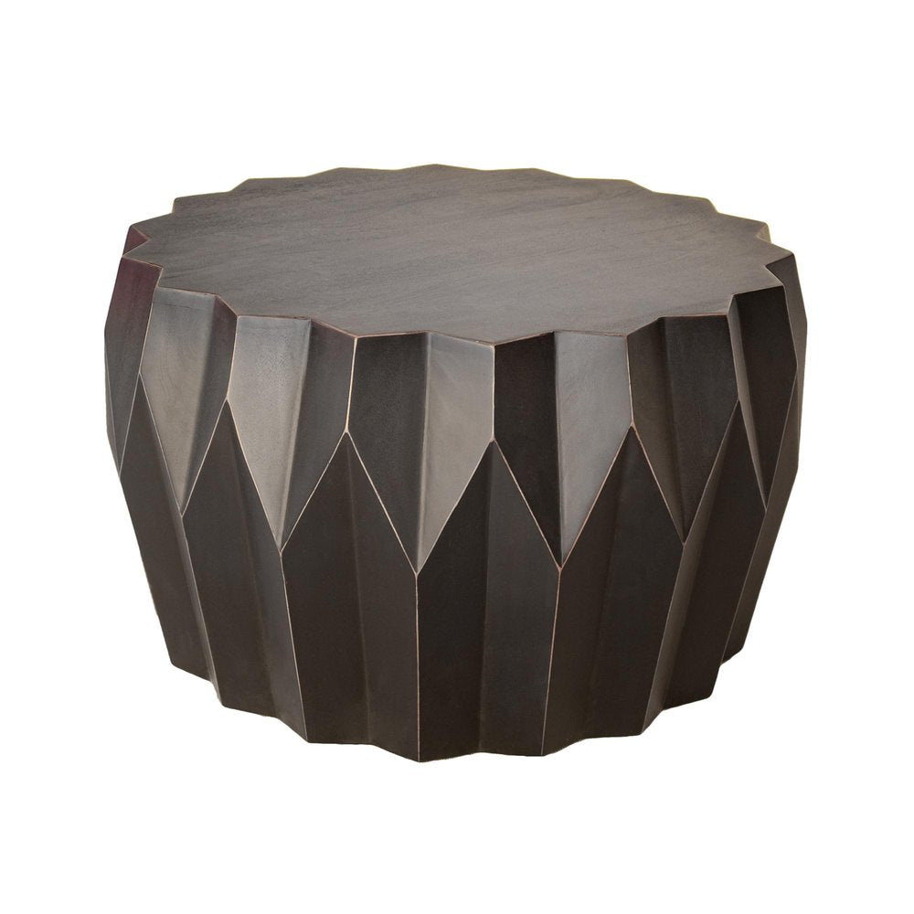 29" Black Solid Wood Round Coffee Table HomeRoots