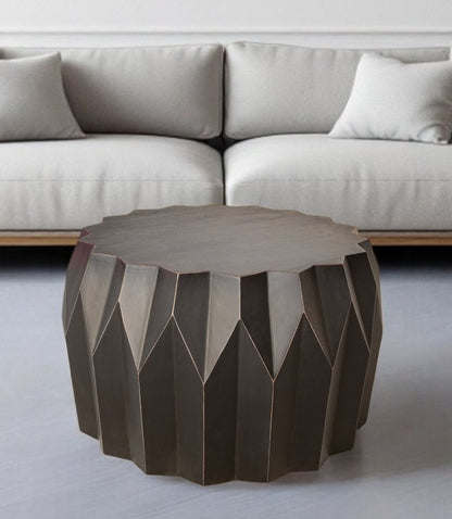 29" Black Solid Wood Round Coffee Table HomeRoots