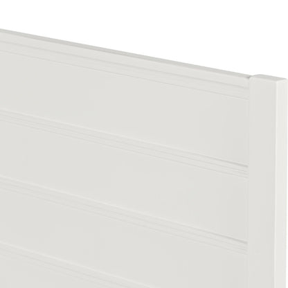 White Shiplap Texture Solid Wood Queen Bed Frame HomeRoots