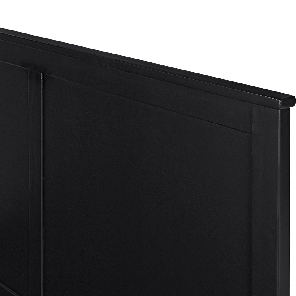 Black Solid Wood Queen Bed Frame HomeRoots