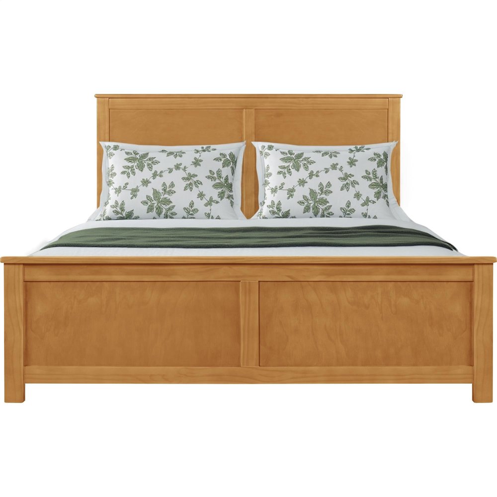 Brown Solid Wood Queen Bed Frame — view 5