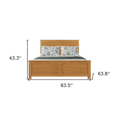 Brown Solid Wood Queen Bed Frame HomeRoots