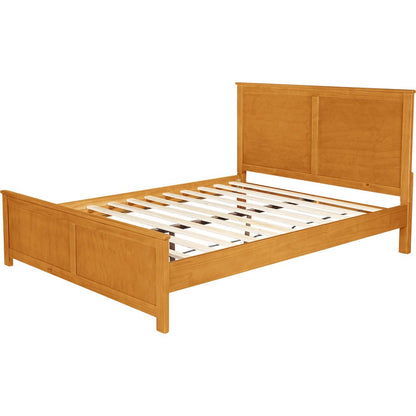 Brown Solid Wood Queen Bed Frame HomeRoots