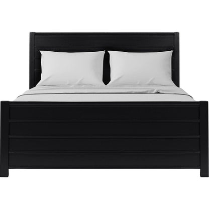 Three Piece Black Solid Wood Bedroom Set HomeRoots