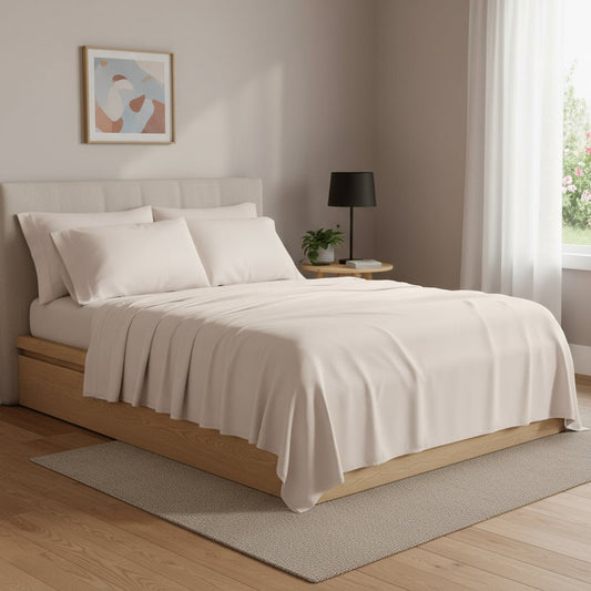 Six Piece Blush Tencel Lyocell King Sheet Set HomeRoots