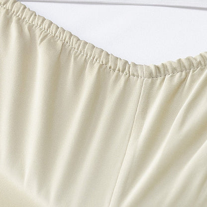 Six Piece Ivory Tencel Lyocell Queen Sheet Set HomeRoots