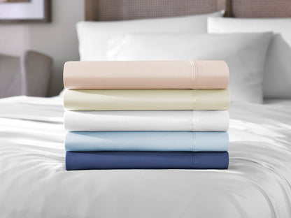 Six Piece Ivory Tencel Lyocell Queen Sheet Set HomeRoots