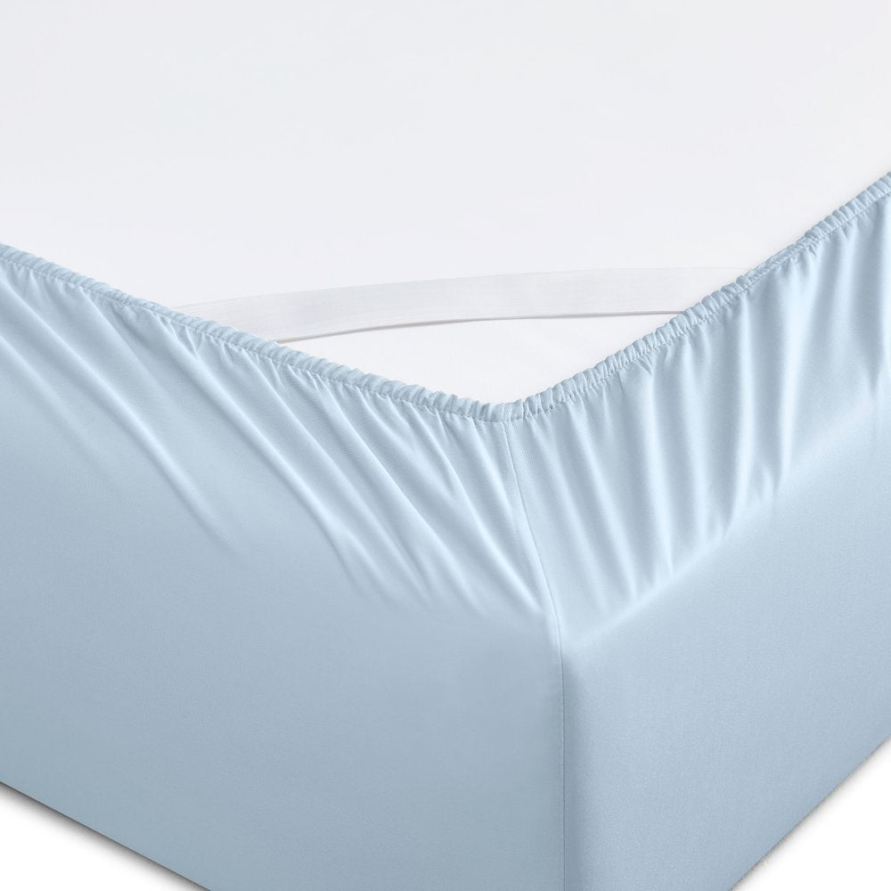 Six Piece Powder Blue Tencel Lyocell Queen Sheet Set HomeRoots