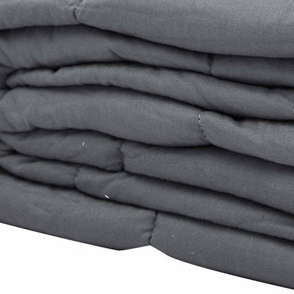 48" X 72" Light Gray Cotton Quilted Plush 15 Pound Weighted Blanket HomeRoots
