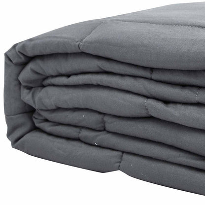 48" X 72" Light Gray Cotton Quilted Plush 15 Pound Weighted Blanket HomeRoots