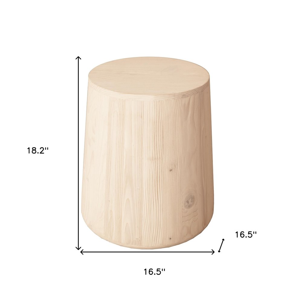 18" Natural Solid Wood Round End Table HomeRoots