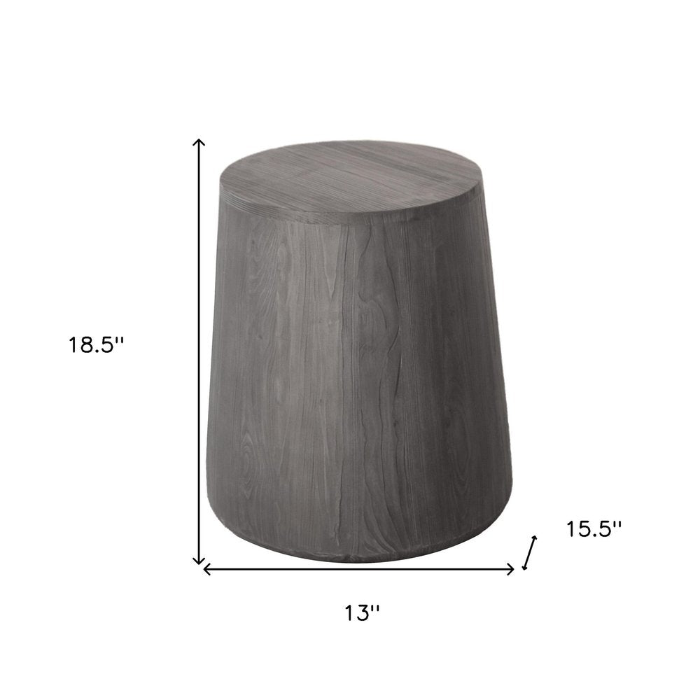 18" Ebony Solid Wood Round End Table HomeRoots
