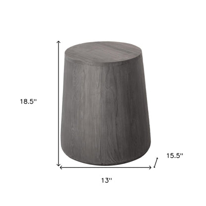 18" Ebony Solid Wood Round End Table HomeRoots