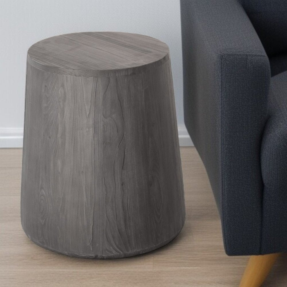 18" Ebony Solid Wood Round End Table HomeRoots