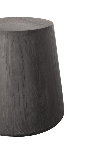 18" Ebony Solid Wood Round End Table HomeRoots
